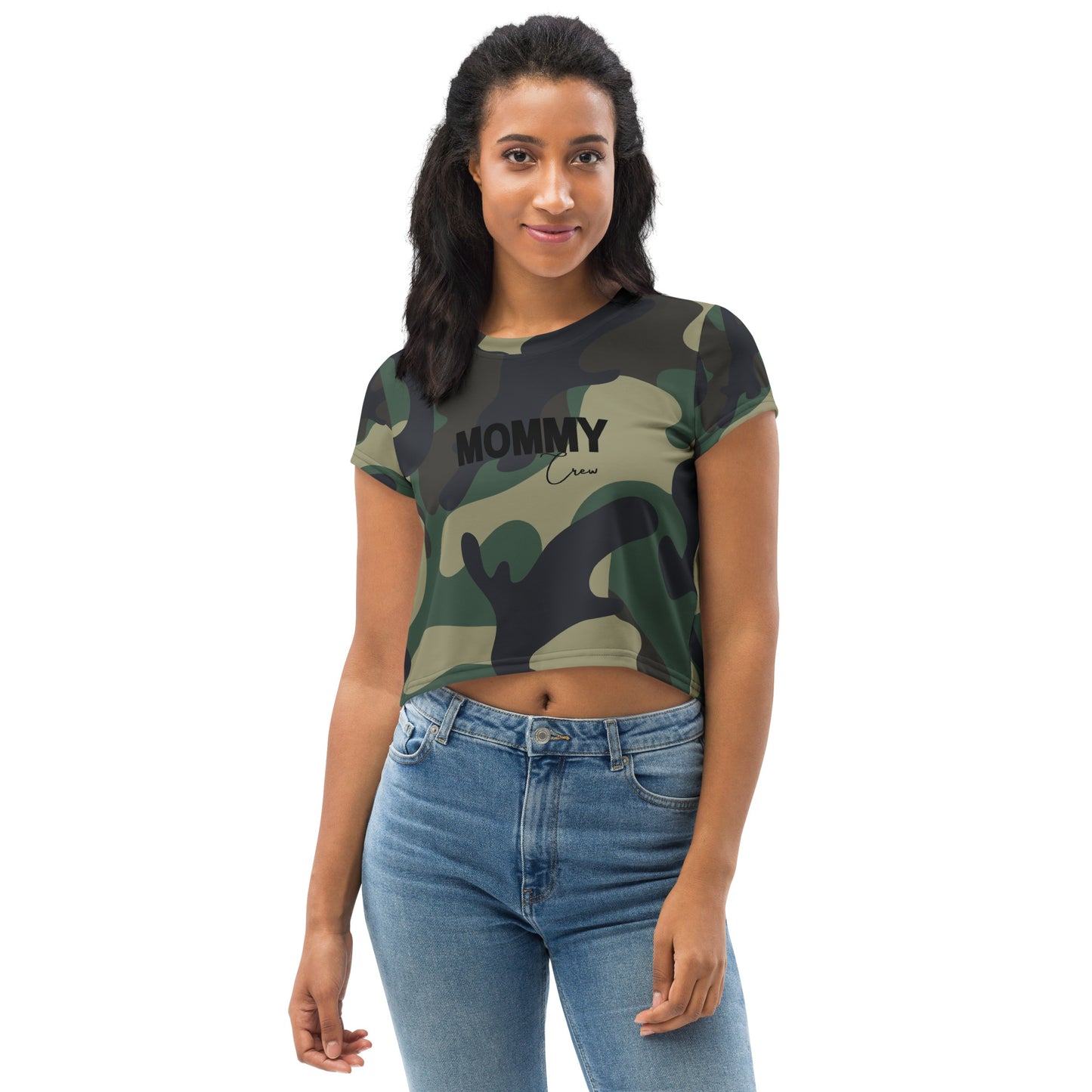 Army Mommy Crop Tee