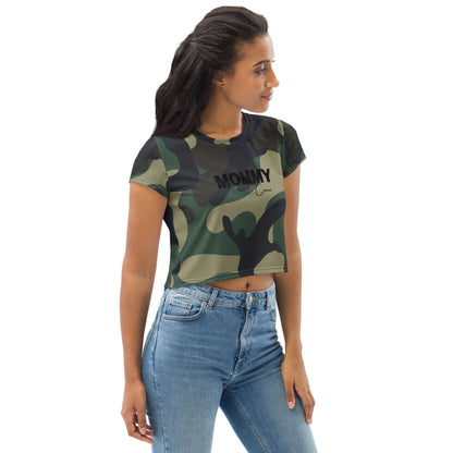 Army Mommy Crop Tee